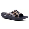 Oofos Ooahh Luxe Slide Sandal (W)(Leopard)