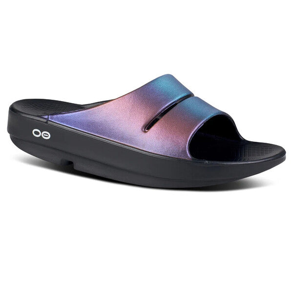 Oofos Ooahh Luxe Slide (W) (Midnight Spectre)