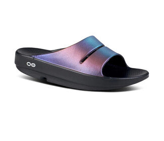 Oofos Ooahh Luxe Slide (W) (Midnight Spectre)