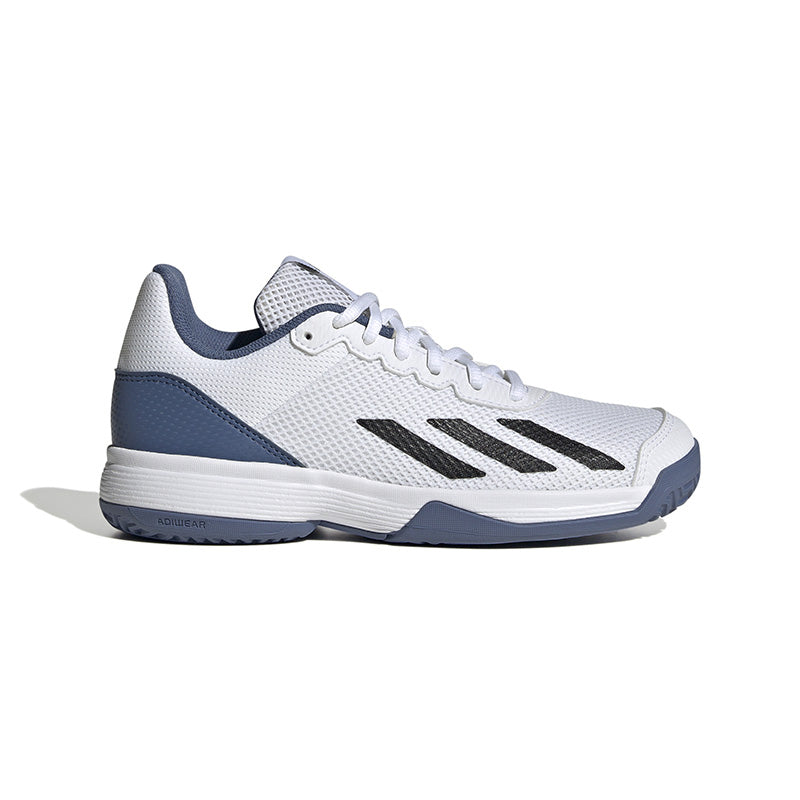 Adidas Courtflash K (Junior) (White/Blue)