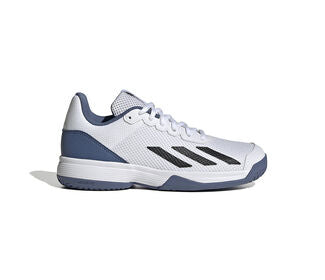 Adidas Courtflash K (Junior) (White/Blue)