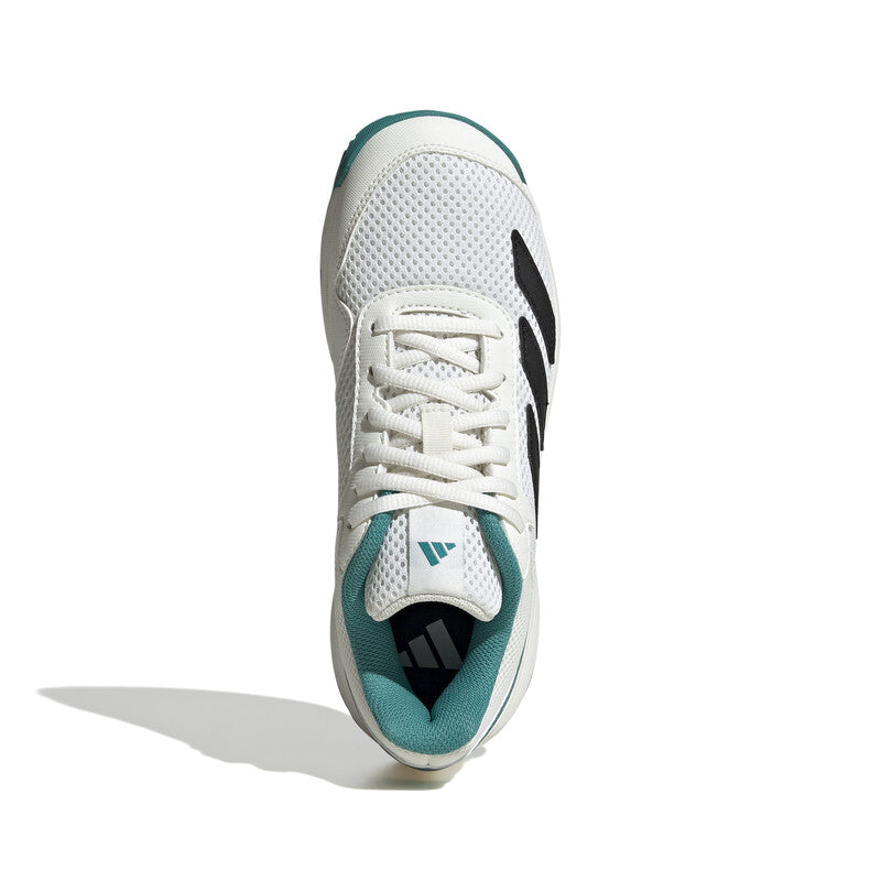 Adidas Courtflash K Kids' (White/Teal) Adidas