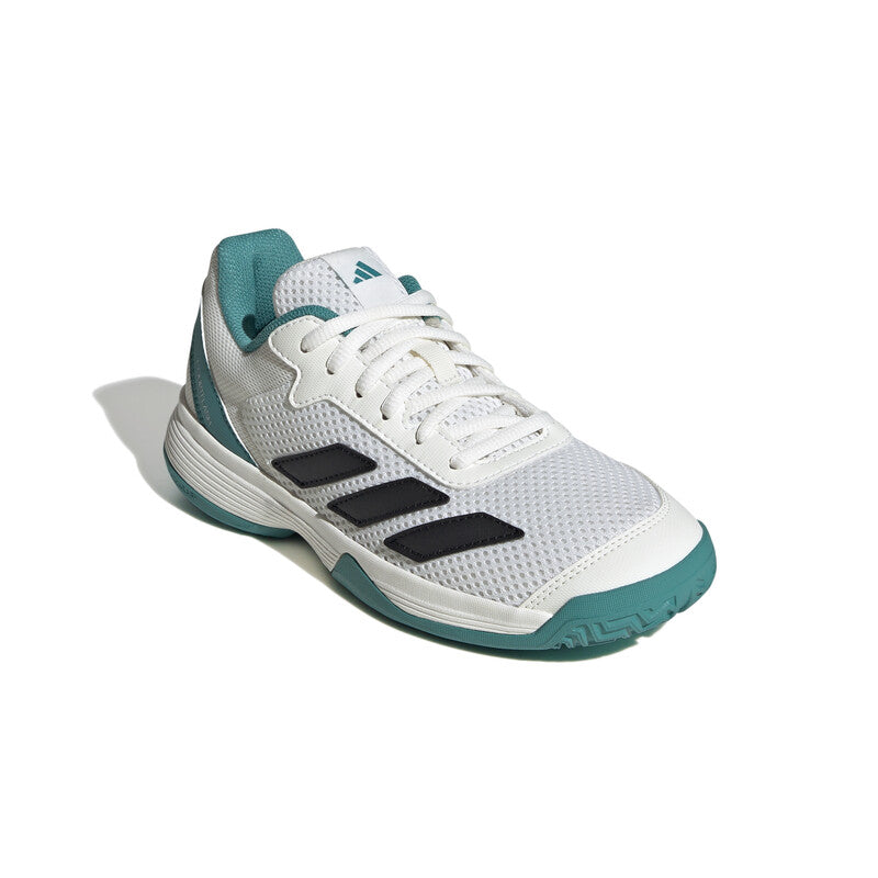Adidas Courtflash K Kids' (White/Teal) Adidas