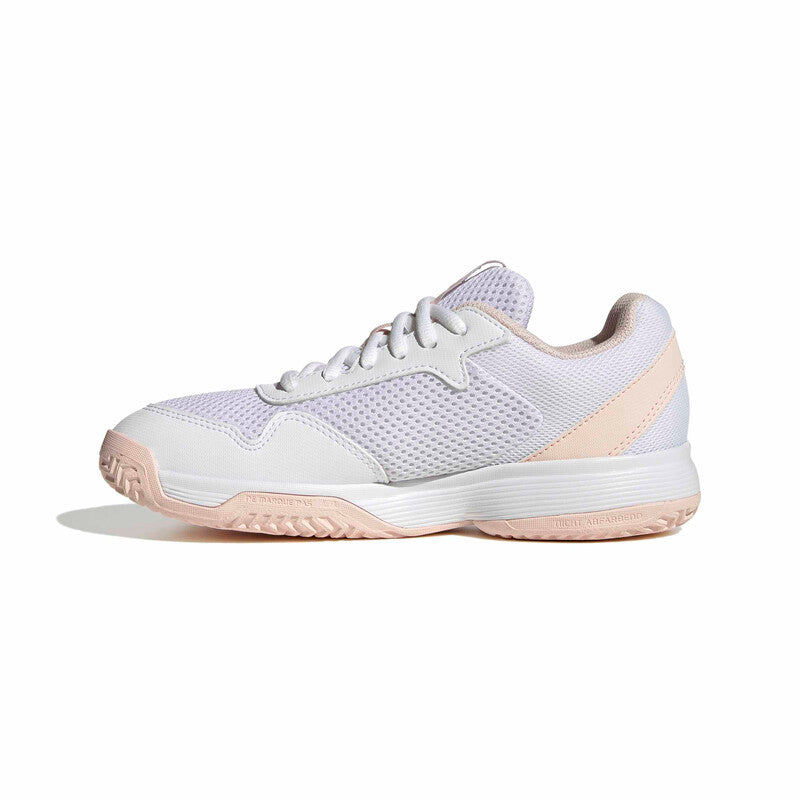 Adidas Courtflash Kids' (White/Pink) Adidas