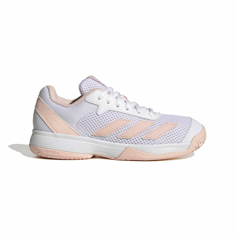 Adidas Courtflash Kids' (White/Pink) Adidas