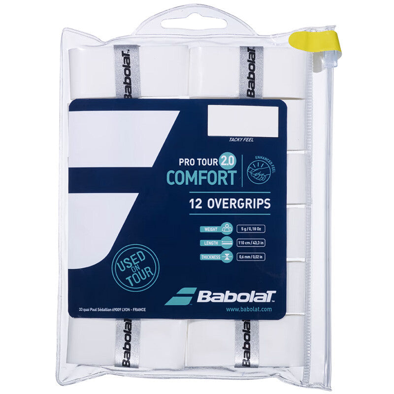 Babolat Pro Tour 2.0 Overgrip (12X) (White)