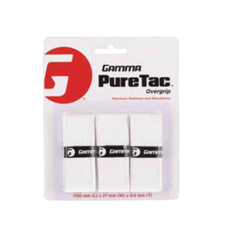 Gamma Puretac Tennis Overgrip (3X) (White)