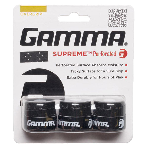 Gamma Supreme Perforated Overgrip (3X) (White) Gamma