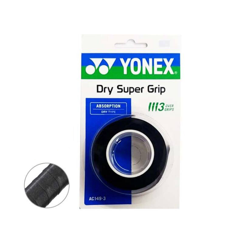 Yonex Dry Super Grap Overgrip (3X) (Black) Yonex