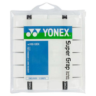 Yonex Wet Super Grap Overgrip (12X) (White) Yonex