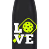 Love Pickleball Water Bottle (16Oz.) (Black)