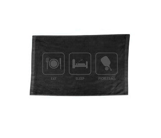 Eat Sleep Pickleball Towel (Black)