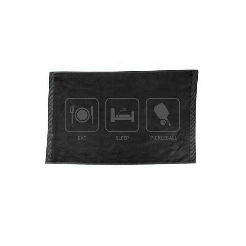 Eat Sleep Pickleball Towel (Black)