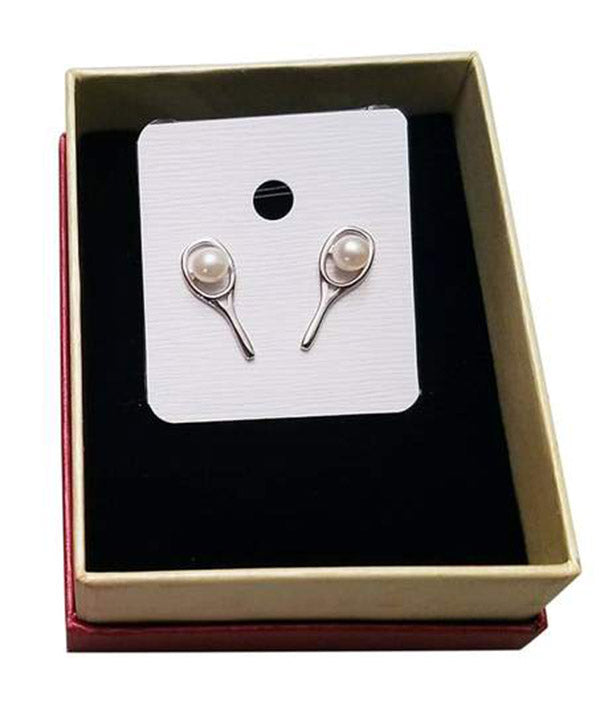 Hit Happy Tennis Racquet W/Pearl Earrings
