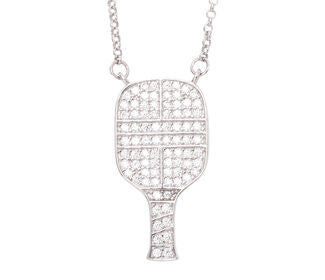 Hit Happy Pickleball Paddle Pendant Necklace