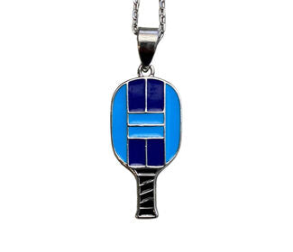Hit Happy Pickleball Court Necklace