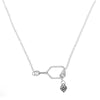 Born To Rally Lob And Love Lariat Pickleball Necklace