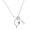 Born To Rally Pickleball Dink Charm Necklace