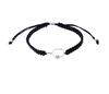 Born To Rally Pickleball Paddle Adjustable Rope Bracelet (Black)