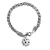 Born To Rally Pickleball Ball Charm Bracelet