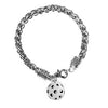 Born To Rally Pickleball Ball Charm Bracelet
