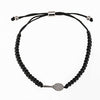 Born To Rally Tennis Racquet Adjustable Rope Bracelet (Black)