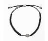 Born To Rally Tennis Racquet Adjustable Rope Bracelet (Black)