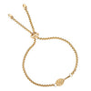 Born To Rally Gold Tennis Racquet Adjustable Bracelet
