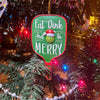 Born To Rally Pickleball Paddle Christmas Ornament