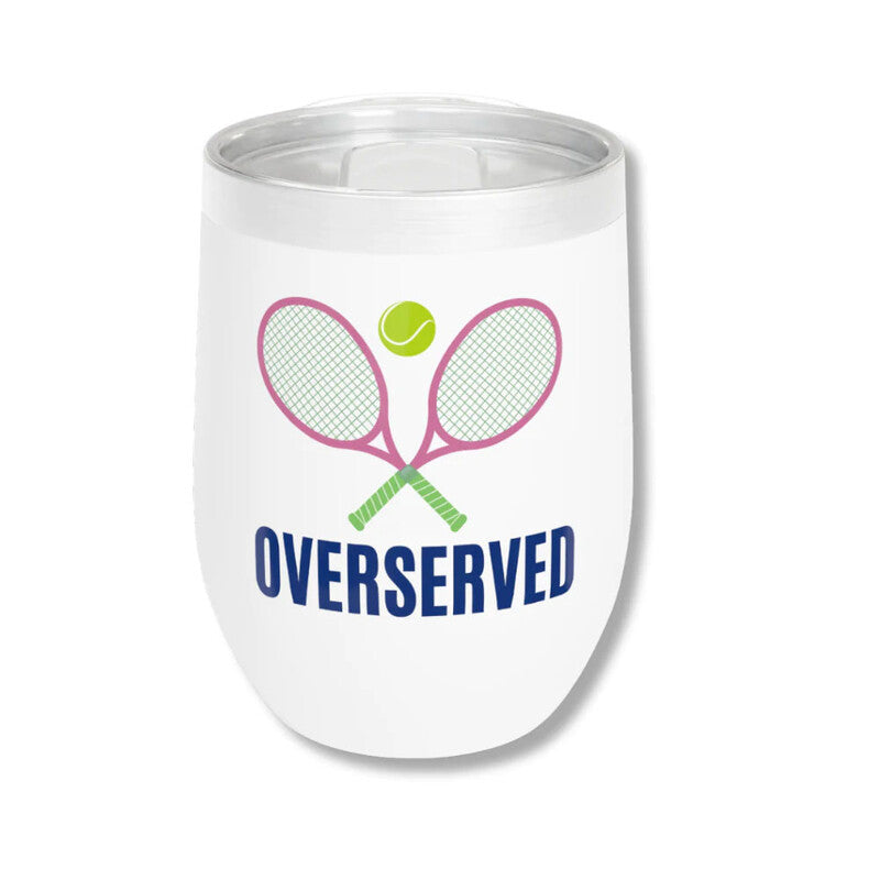 Born To Rally Tennis Wine Tumbler Born To Rally QG01Q-WHT-OS