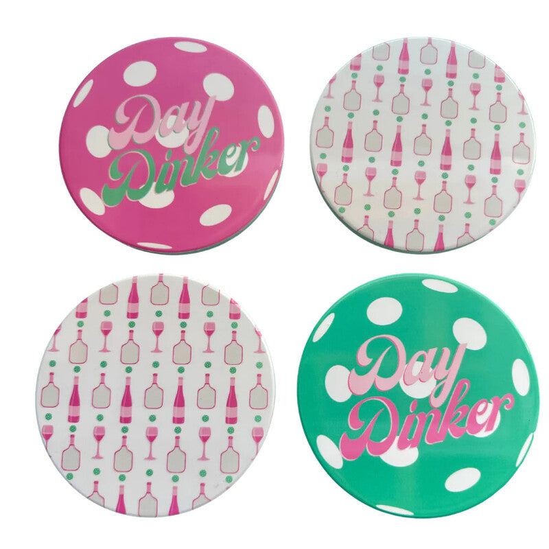 Born To Rally Pickleball Day Dinkers Coasters (4X)