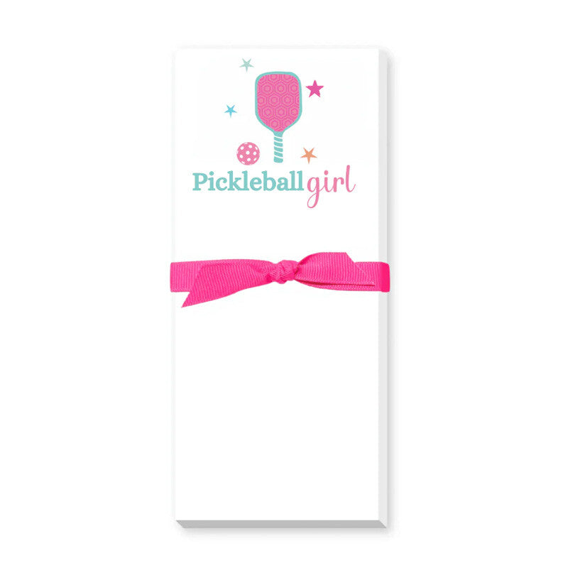 Born To Rally Pickleball Notepad - Pickleball Girl Born To Rally QG01S-WHT-OS