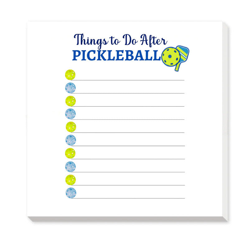 Born To Rally Pickleball Notepad Short - To Do After Pickleball Born To Rally QG01U-WHT-OS