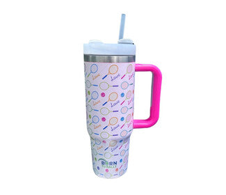 Born To Rally Tennis 30 Oz Tumbler - Love