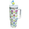 Born To Rally Pickleball 30 Oz Tumbler - Multi Paddle Born To Rally