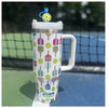 Born To Rally Pickleball 30 Oz Tumbler - Multi Paddle