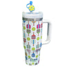 Born To Rally Pickleball 30 Oz Tumbler - Multi Paddle