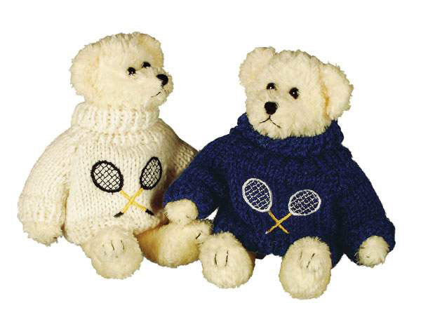 Tennis Teddy Bear (White)