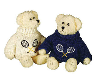 Tennis Teddy Bear (White)