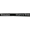 I Love Tennis Lanyard (Black)
