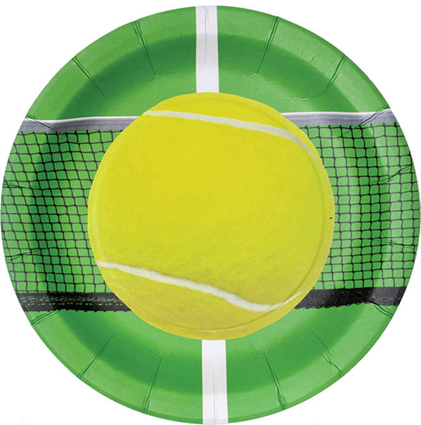 Tennis 9" Paper Plates (8X)
