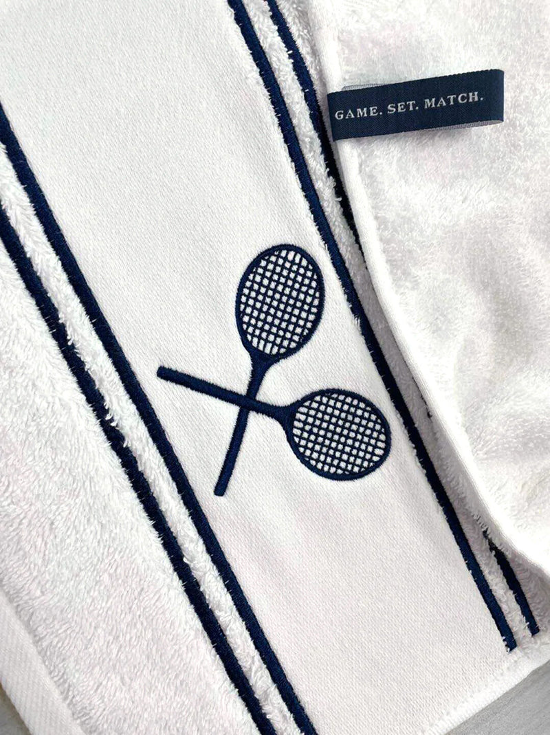 Courtgirl Matchtime Towel (White/Navy)