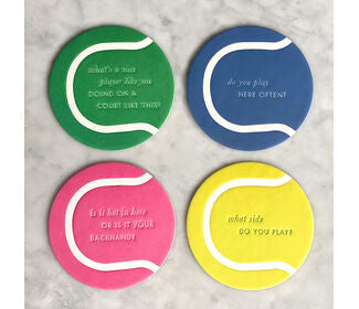 Courtgirl Doubles Partner Pick-Up Line Coasters (4X)