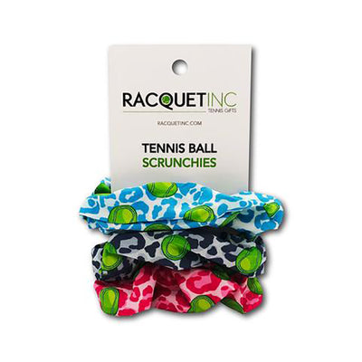 Tennis Ball Scrunchies (3X) (Solid Green, Purple, Pink) RACQUET INC