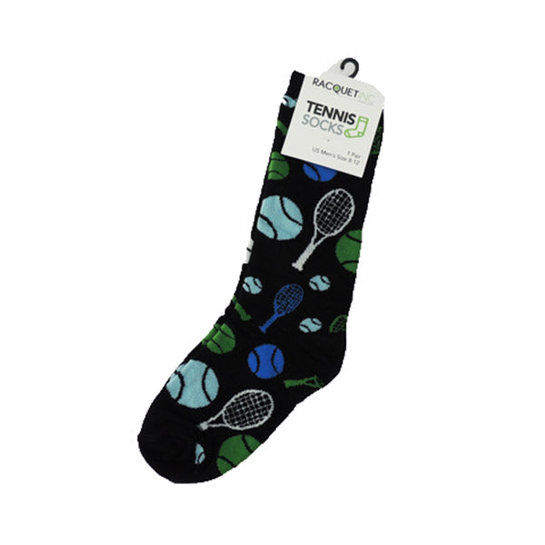 Men'S Tennis Dress Socks (1X)(Black) RACQUET INC