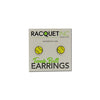 Flat Tennis Ball Earrings