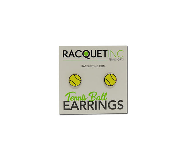 Flat Tennis Ball Earrings