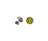 Flat Tennis Ball Earrings