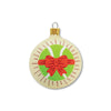 Tennis Ball Bow Holiday Ornament
