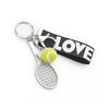 Tennis Racquet Keychain (Silver)